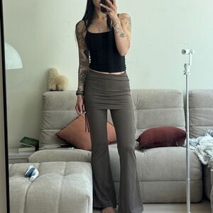 Brown fold over pants